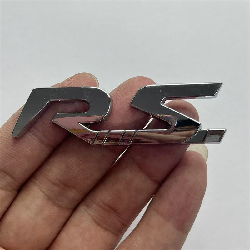 Suitable for RS car logo Renault logo tail logo modification sticker RS LINE sticker Sports side sticker Metal body sticker
