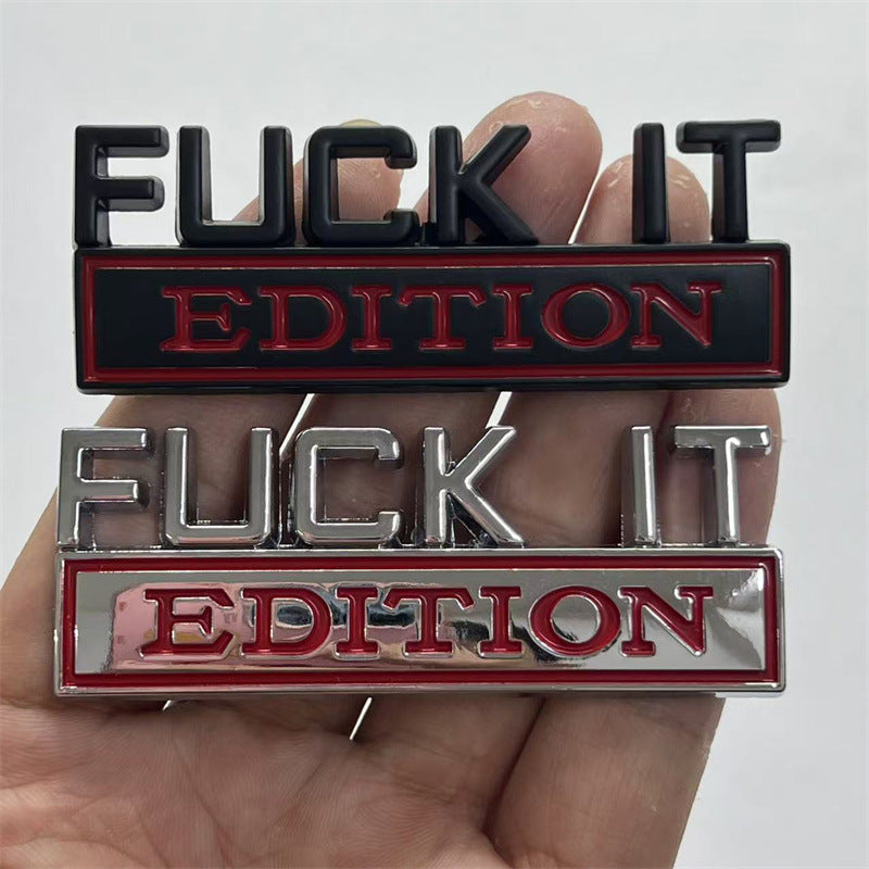 Suitable for Ford car labeling, car metal flap label fuck it edition modified badge