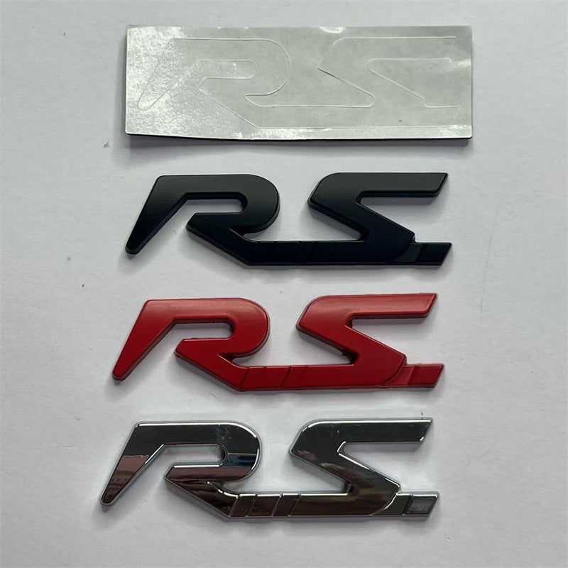 Suitable for RS car logo Renault logo tail logo modification sticker RS LINE sticker Sports side sticker Metal body sticker