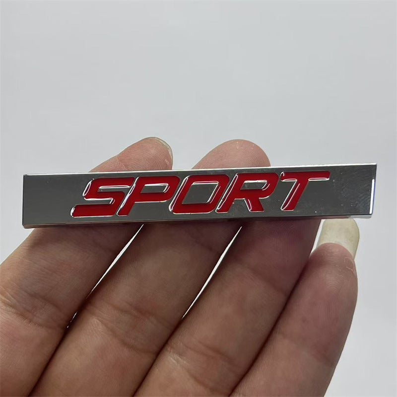 Auto metal SPORT car sticker, sports car logo, modified personalized car sticker 3D three-dimensional metal decorative car sticker