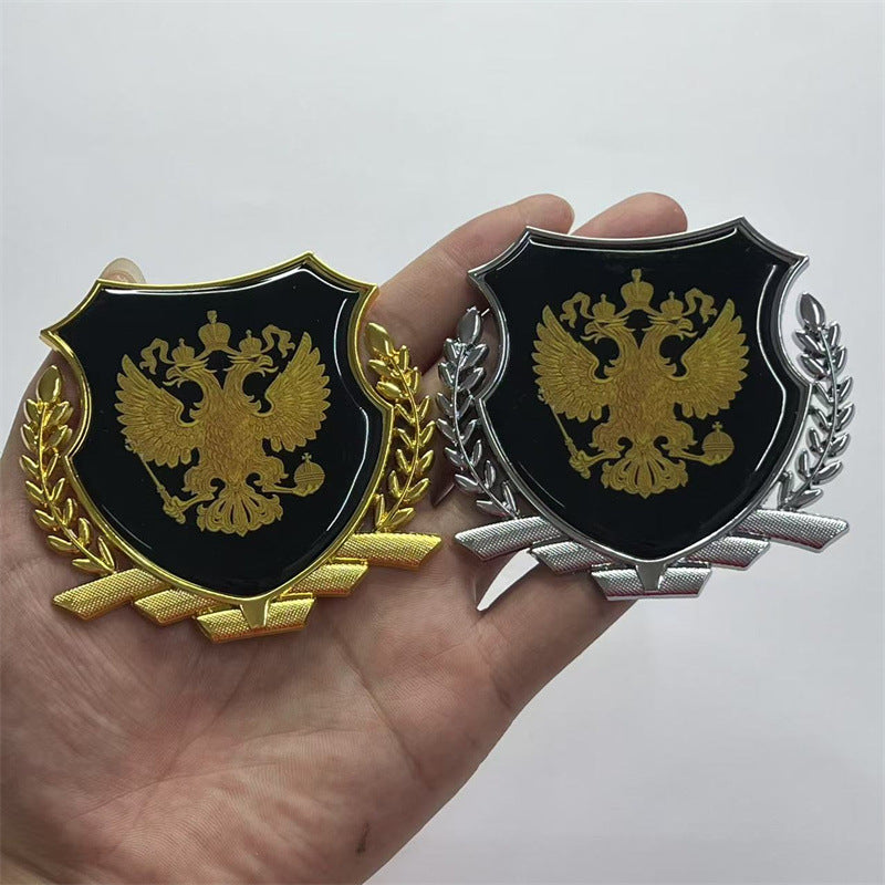 Car sticker personalized creative metal covering scratches sticker fuel tank cover sticker Russian flag tail sticker modified eagle sticker