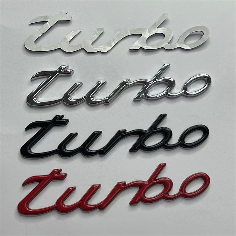 New car personalized metal turbocharged car logo modified sports turbo car logo car sticker body sticker tail label
