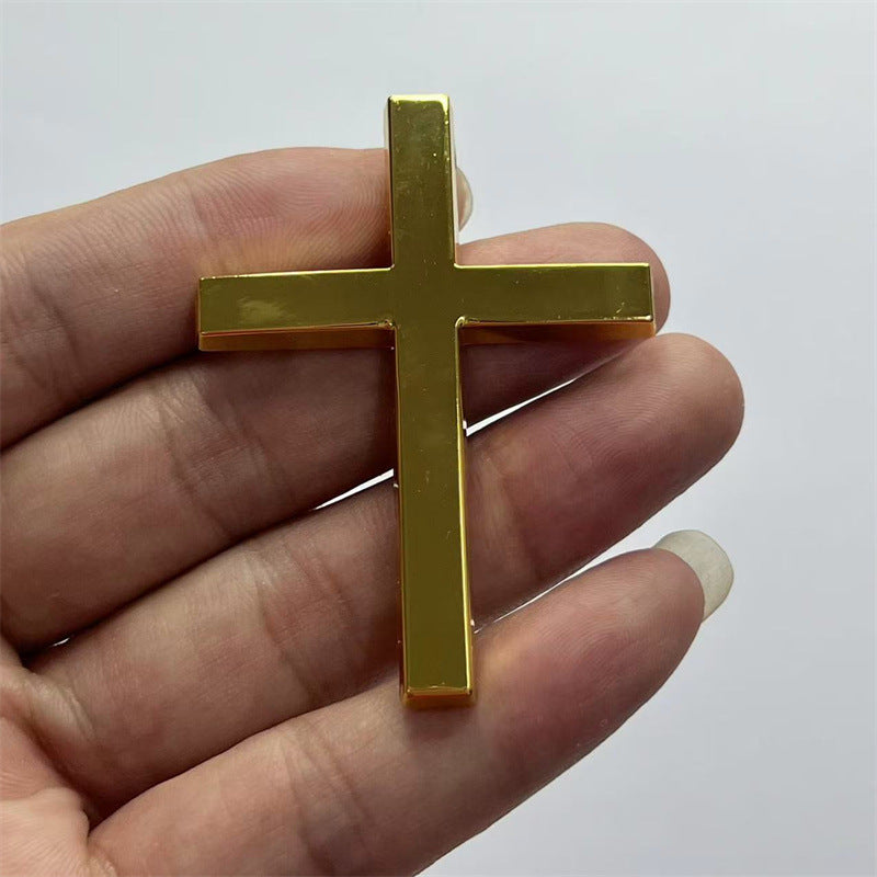 Car metal sticker 3D three-dimensional cross sticker scratch sticker rear sticker personalized body decoration leaf board car sticker