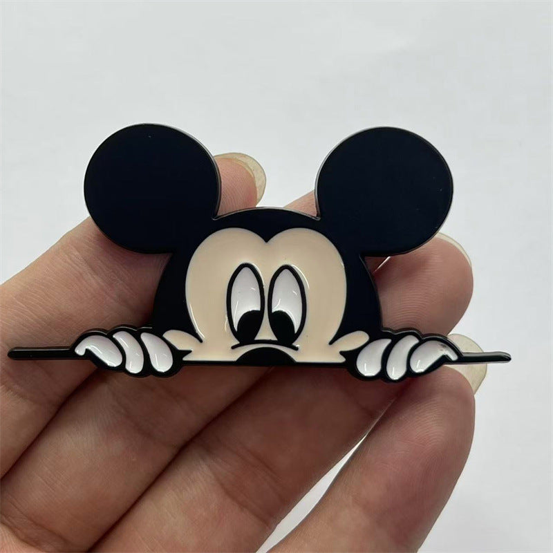 金属车贴米老鼠米奇米妮可爱车贴遮挡划痕遮盖车窗车贴叶子板侧标