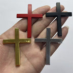 Car metal sticker 3D three-dimensional cross sticker scratch sticker rear sticker personalized body decoration leaf board car sticker