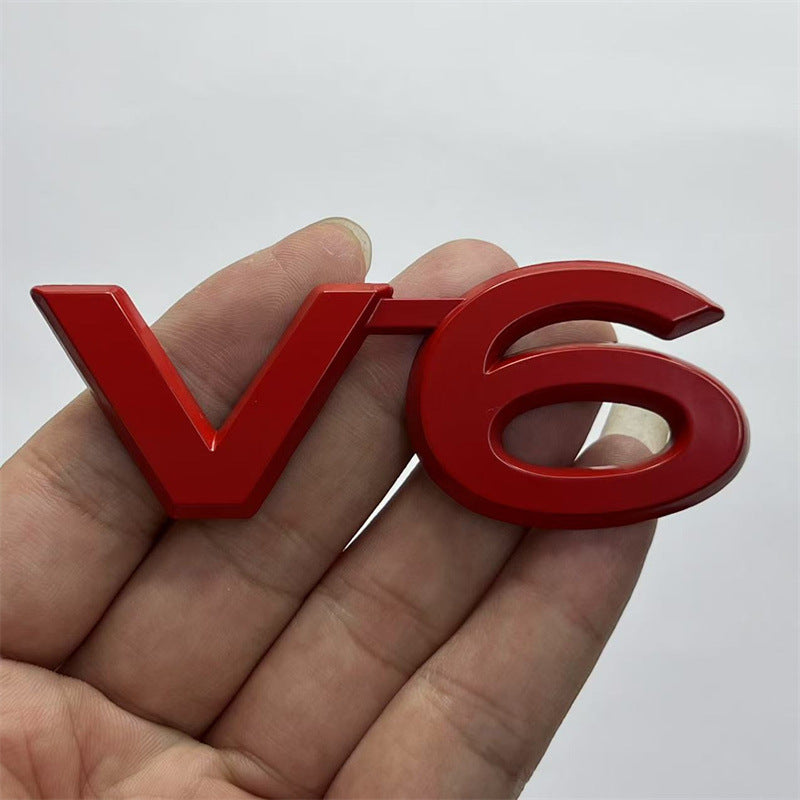 Suitable for V6 labeling Toyota Prado V6 metal side label, overbearing modified logo Landcool Luze tail label