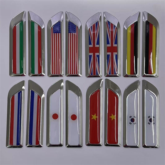 Applicable to automobiles UK Germany France USA Italy China, metal modified fender labeling, side labeling
