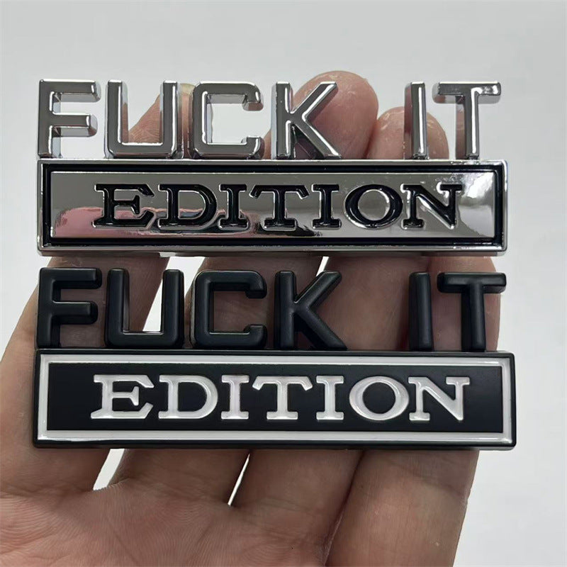 Suitable for Ford car labeling, car metal flap label fuck it edition modified badge