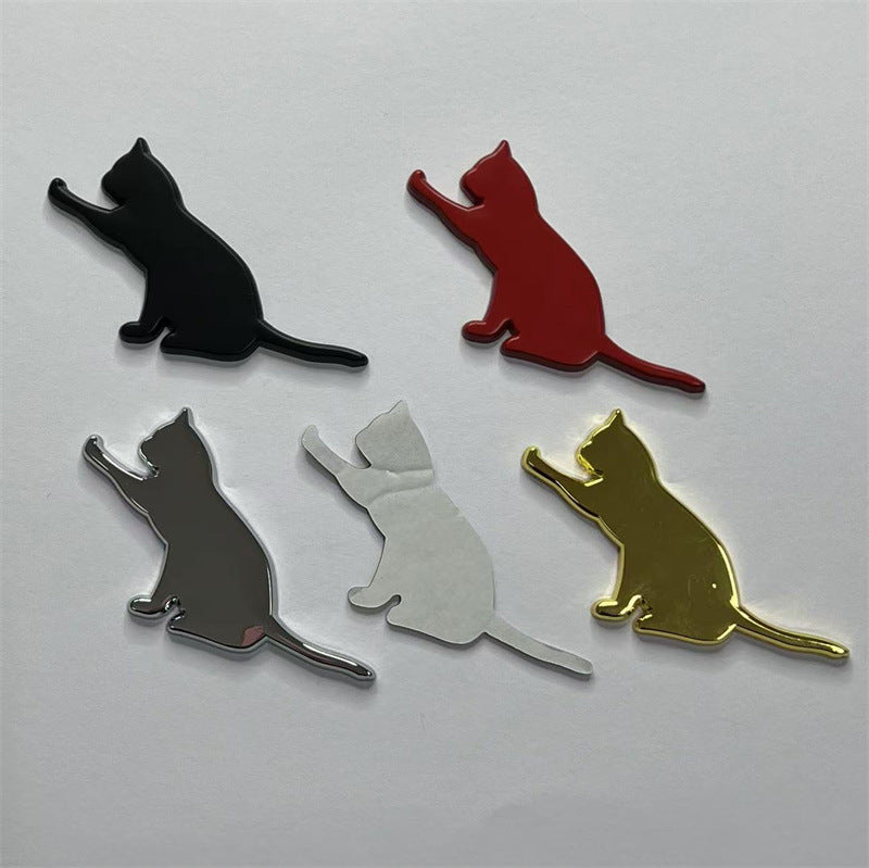 汽车个性宠物猫坐立猫车贴金属车贴尾标侧标外饰划痕装饰猫车贴