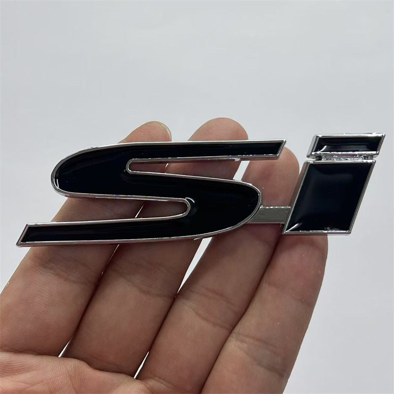 Metal rear tail mark SI modification, car sticker, suitable for Honda, Civic crv XRV crown tail mark side mark