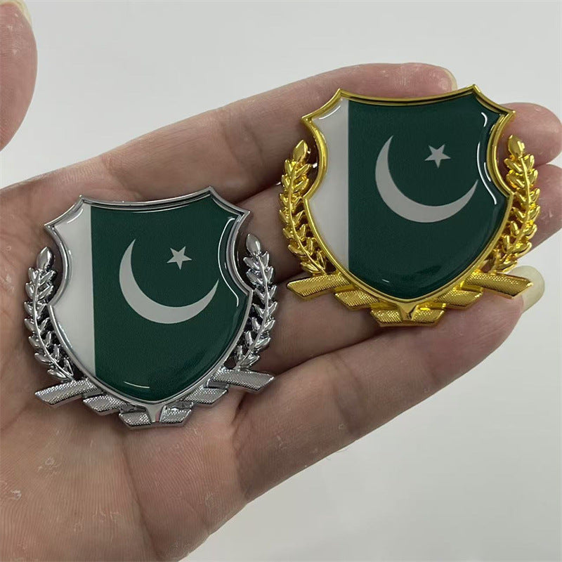 汽车车贴国旗金属巴基斯坦车贴侧标个性立体车标装饰贴纸划痕遮挡