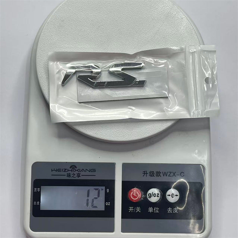 Suitable for RS car logo Renault logo tail logo modification sticker RS LINE sticker Sports side sticker Metal body sticker