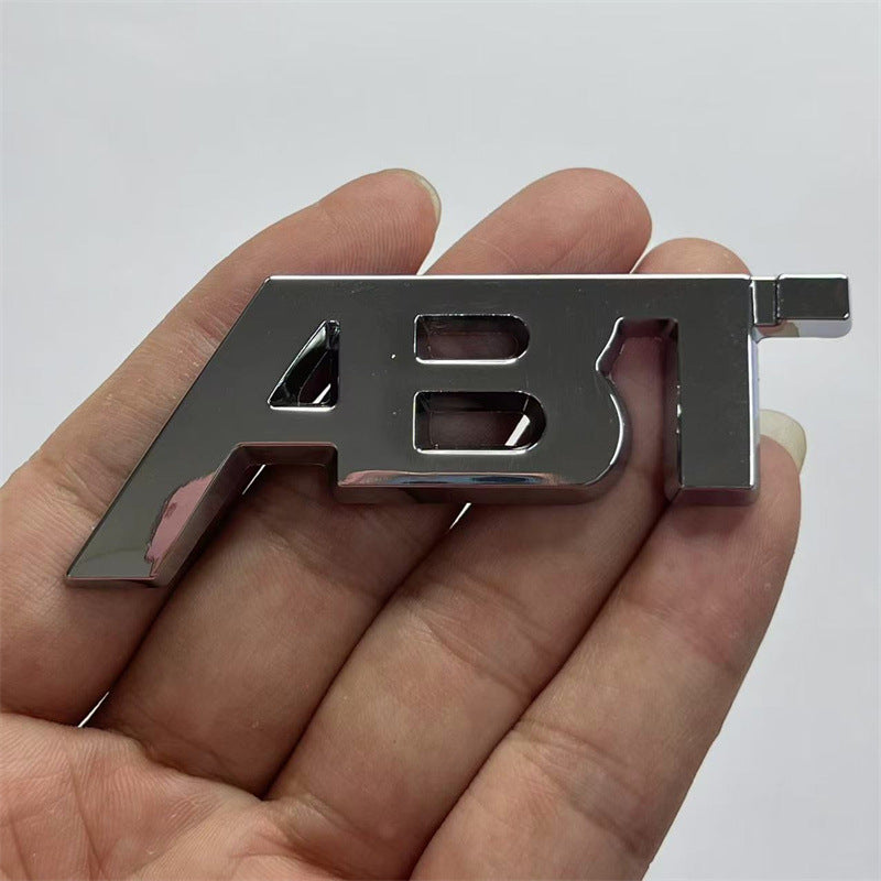 Suitable for car modification metal ABT labeling, personalized net modification ABT car logo, trunk fender sticker