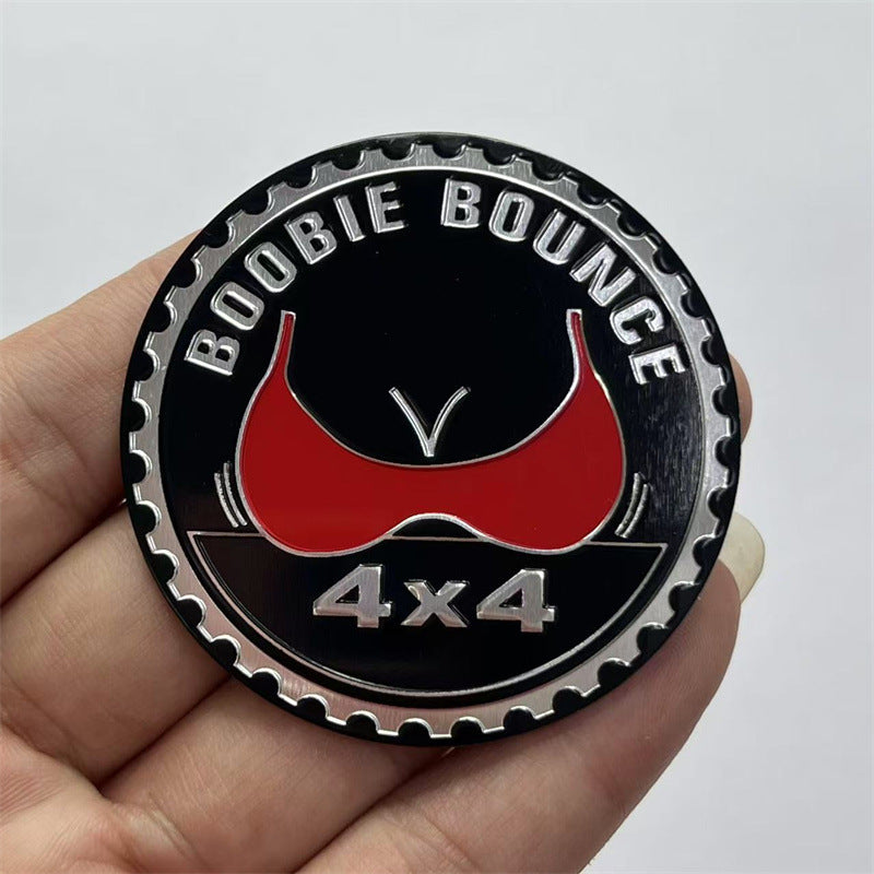 Applicable Jeep Off-Road 4X4 RATED Logo Wrangler Compass 4 Wheel Drive Sticker Metal Badge Aluminum Sticker