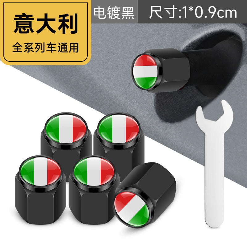 防盗金属意大利轮胎气门嘴帽气门芯套气门帽气嘴帽改装汽车轮胎帽