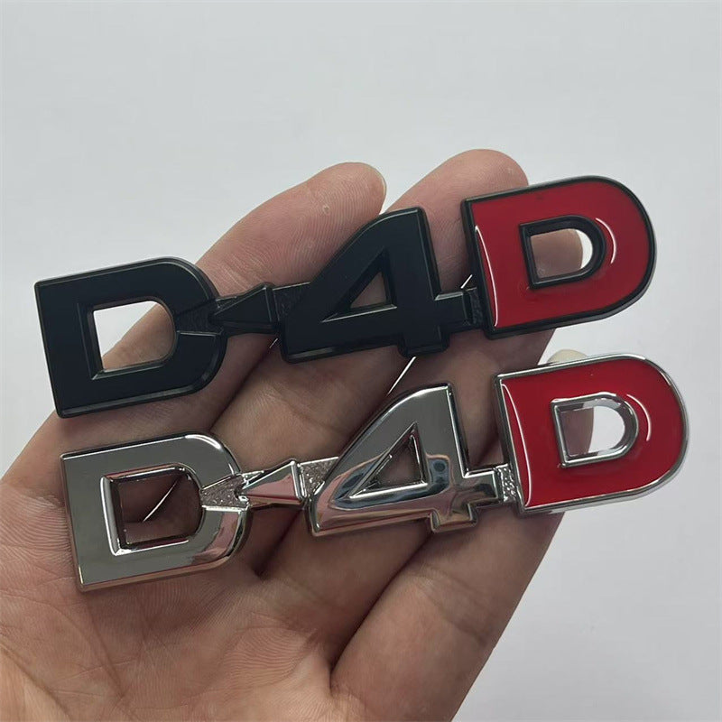 Applicable to Toyota D4D car logo Prado Highlander Road Cruiser 4x4 modified rear sticker, leaf sticker, car sticker