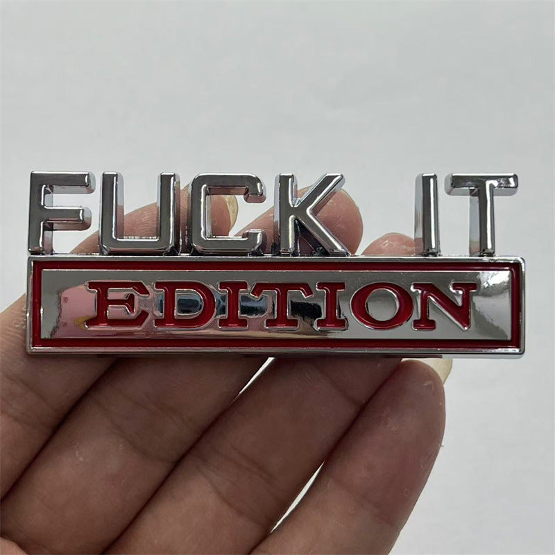 Suitable for Ford car labeling, car metal flap label fuck it edition modified badge