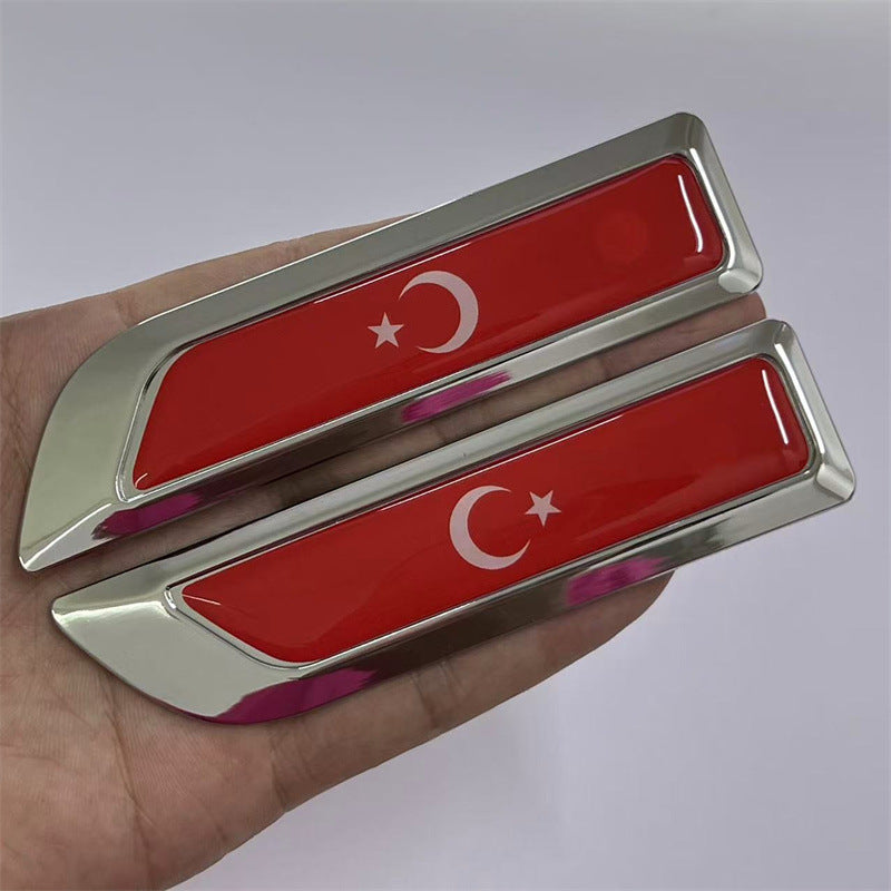 Applicable to automobiles UK Germany France USA Italy China, metal modified fender labeling, side labeling