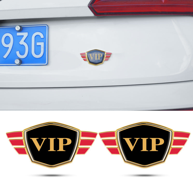Car VIP car metal car sticker 3d three-dimensional side label personalized creative body decoration modification sticker supplies tail label