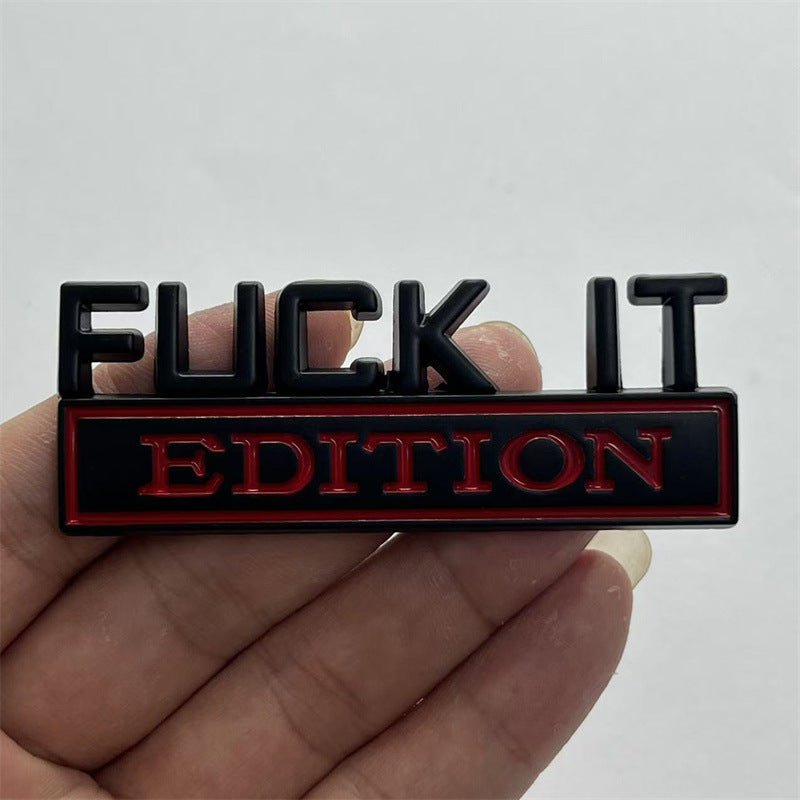 Suitable for Ford car labeling, car metal flap label fuck it edition modified badge