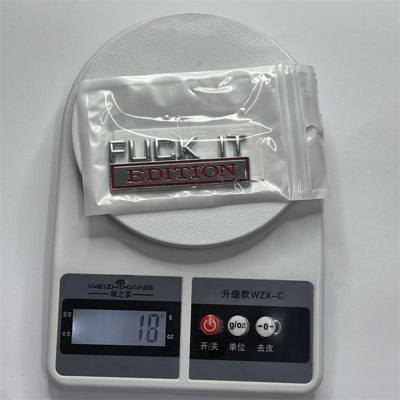 Suitable for Ford car labeling, car metal flap label fuck it edition modified badge