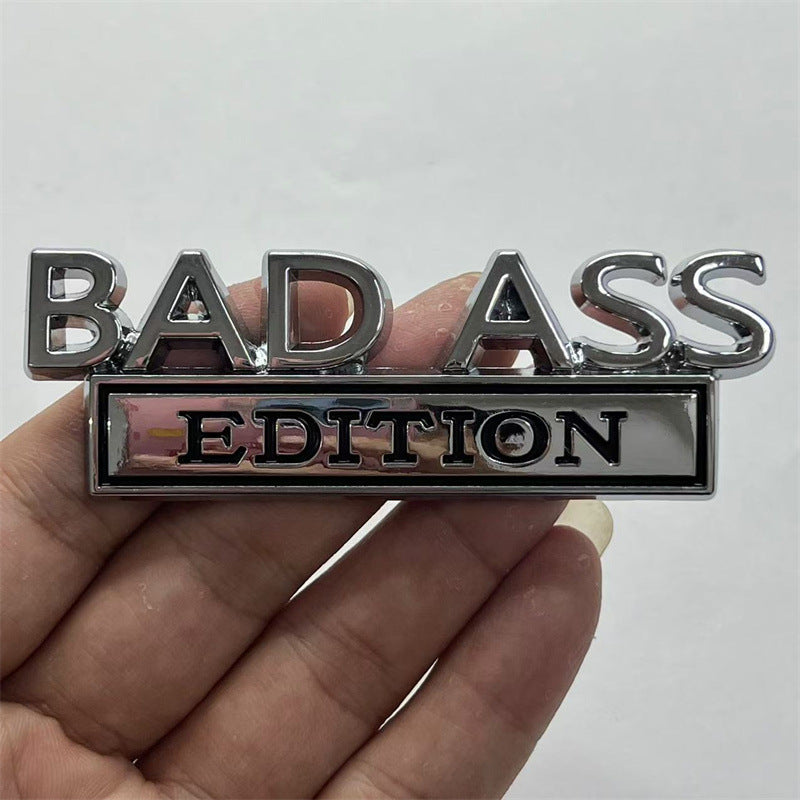 Cross-border supply Car logo Car modification label BAD ASS Car sticker Metal EDITION Body sticker Tail sticker