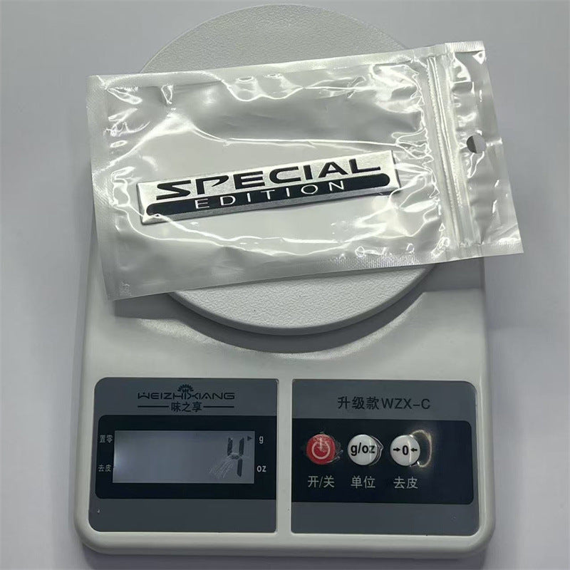 Cross-border LIMITED EDITION car logo, car modification SPECIAL EDITION metal car sticker, aluminum label