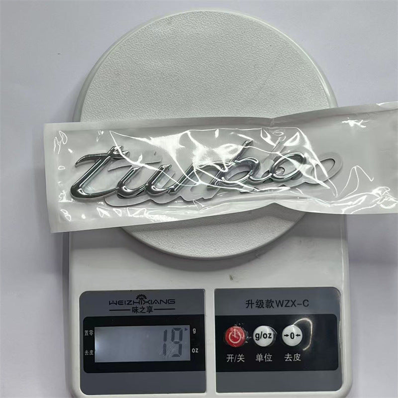 New car personalized metal turbocharged car logo modified sports turbo car logo car sticker body sticker tail label