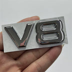Metal displacement V8 car label, suitable for the new Highlander V8 metal modified car sticker V8 rear four-wheel drive label