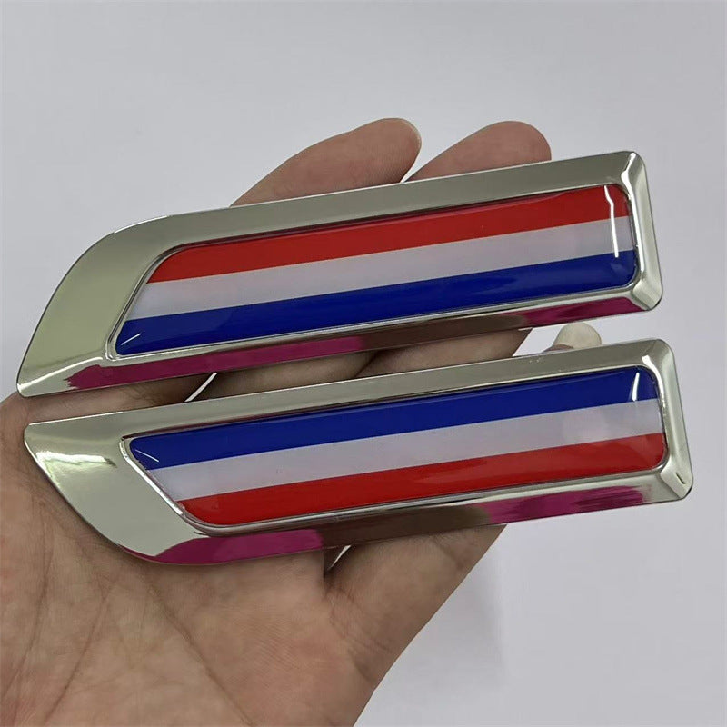 Applicable to automobiles UK Germany France USA Italy China, metal modified fender labeling, side labeling