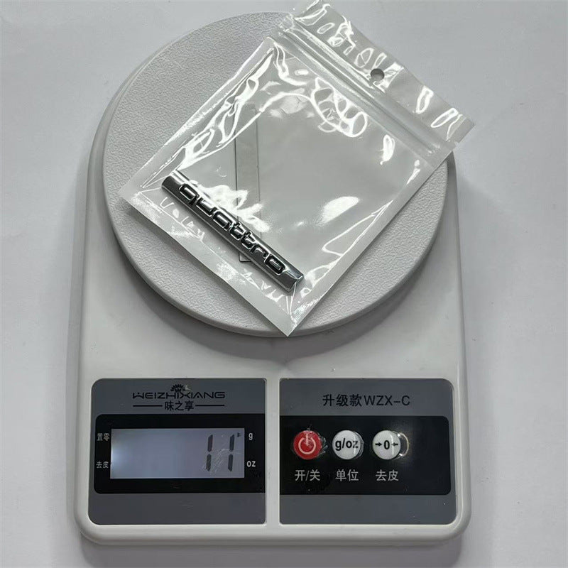 Quattro labeling, suitable for Audi A4LA3A5A7A6LQ3Q5Q7 logo, 4WD tail modification label