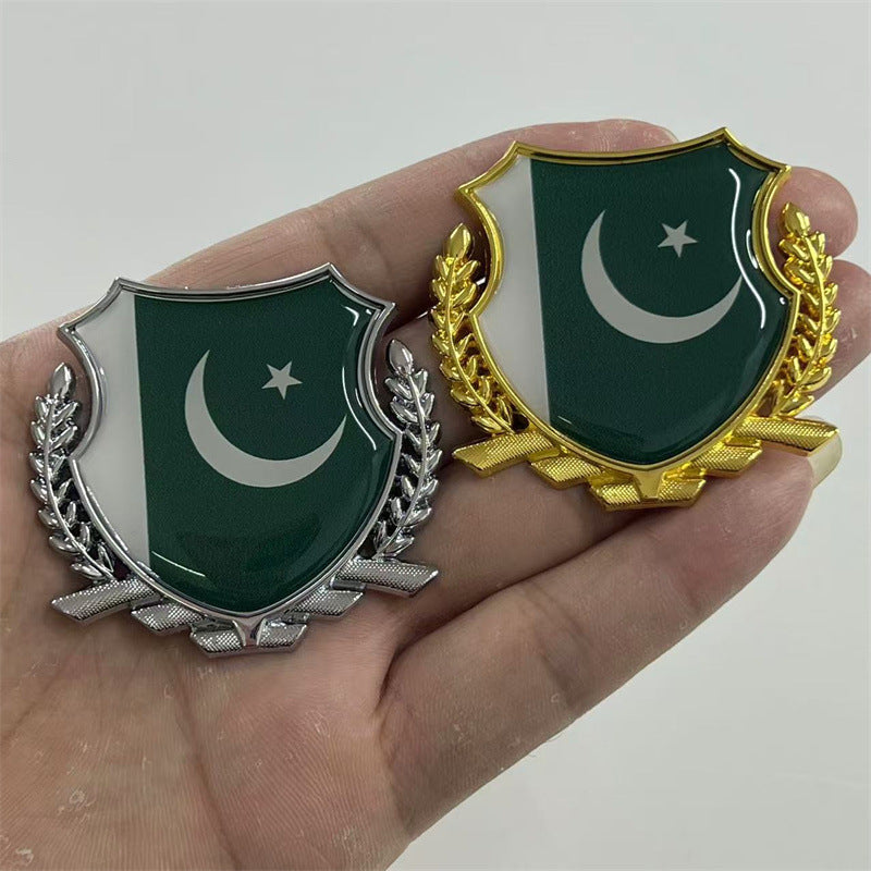 汽车车贴国旗金属巴基斯坦车贴侧标个性立体车标装饰贴纸划痕遮挡