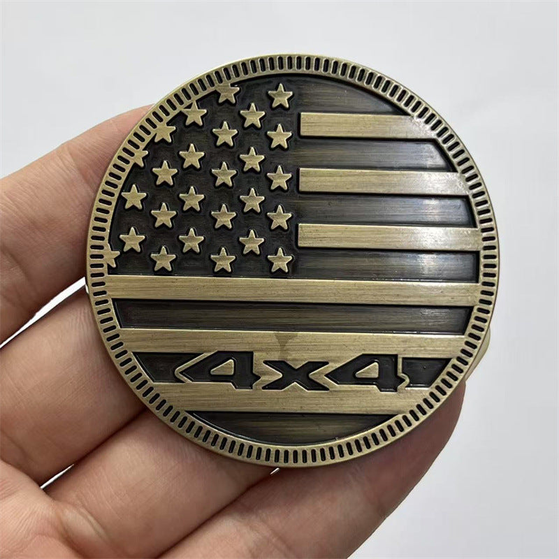 The new 4x4 American flag decorative sticker is suitable for Jeep, Chevrolet, pickup truck modified 4x4 American flag car sticker