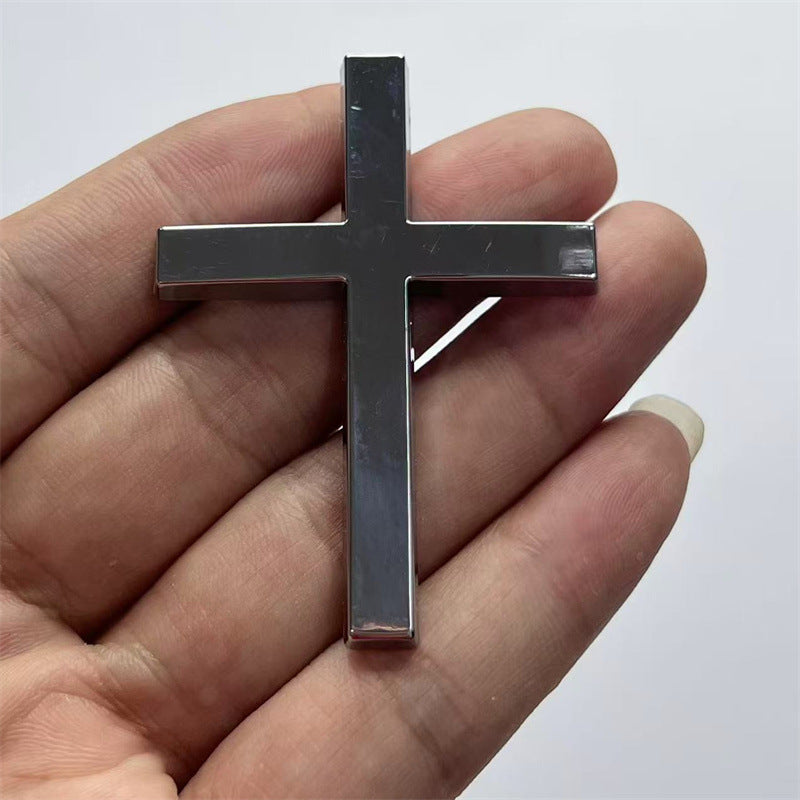 Car metal sticker 3D three-dimensional cross sticker scratch sticker rear sticker personalized body decoration leaf board car sticker