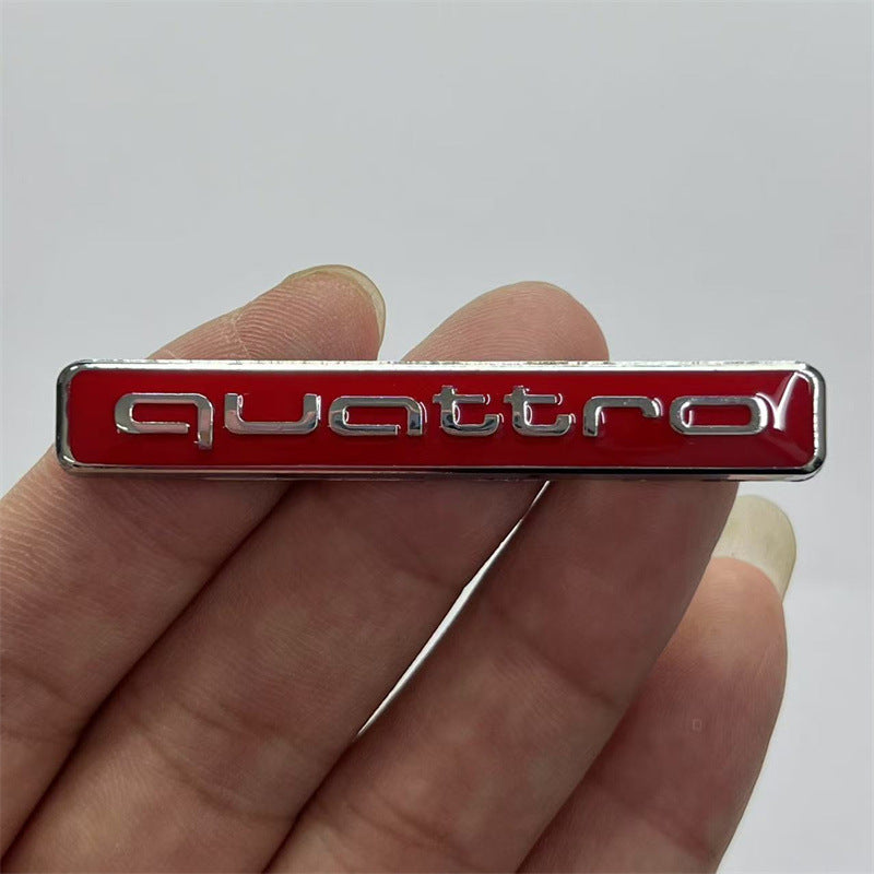Cross-border small S345678 4WD modified rear sticker quattro Limited metal logo modified sticker