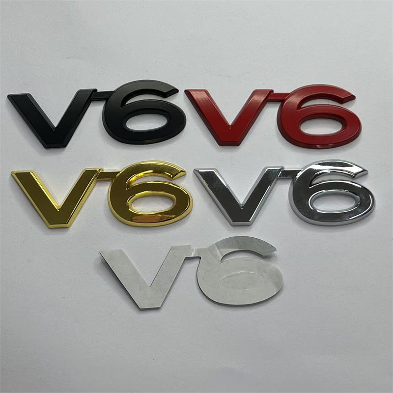 Suitable for V6 labeling Toyota Prado V6 metal side label, overbearing modified logo Landcool Luze tail label