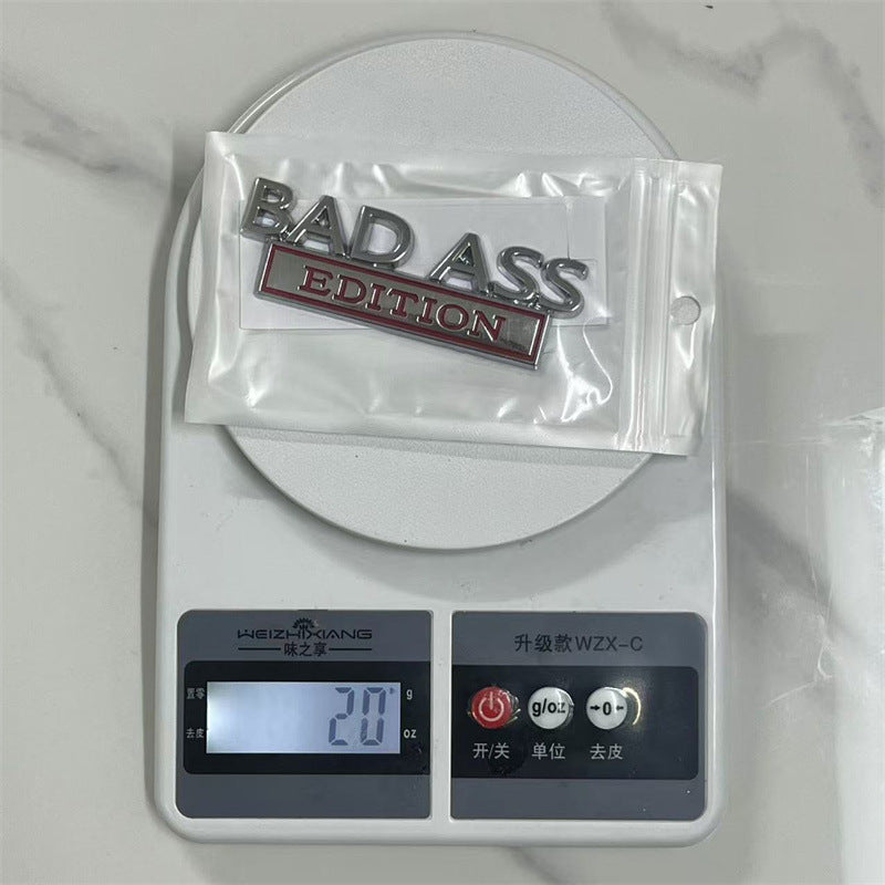 Cross-border supply Car logo Car modification label BAD ASS Car sticker Metal EDITION Body sticker Tail sticker