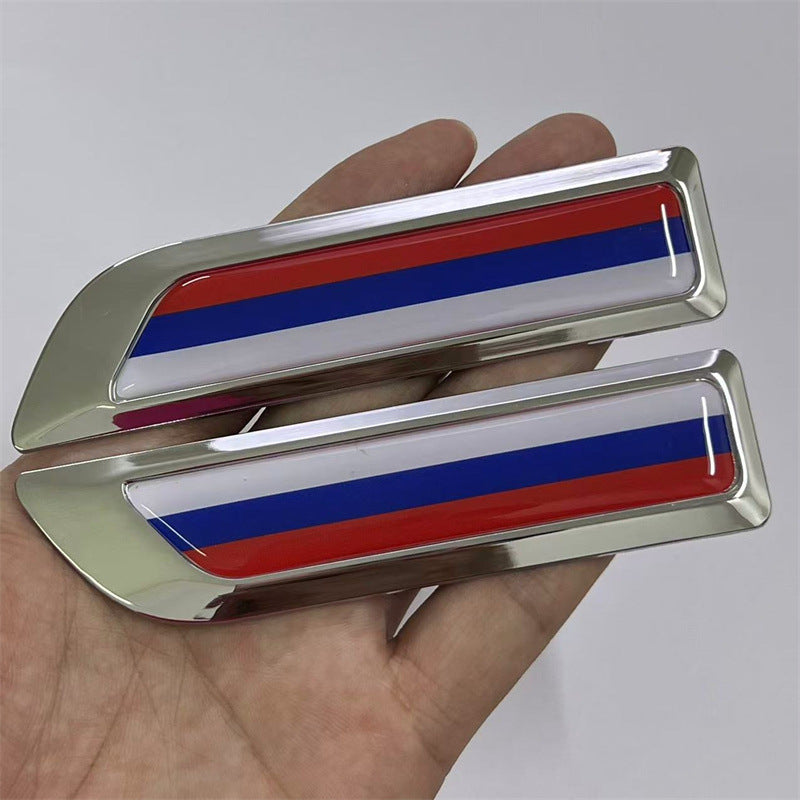 Applicable to automobiles UK Germany France USA Italy China, metal modified fender labeling, side labeling