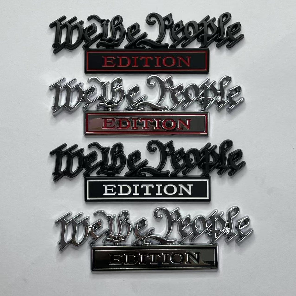 Cross-border supply Car modification label we the people Metal car sticker EDITION Body sticker Tail sticker