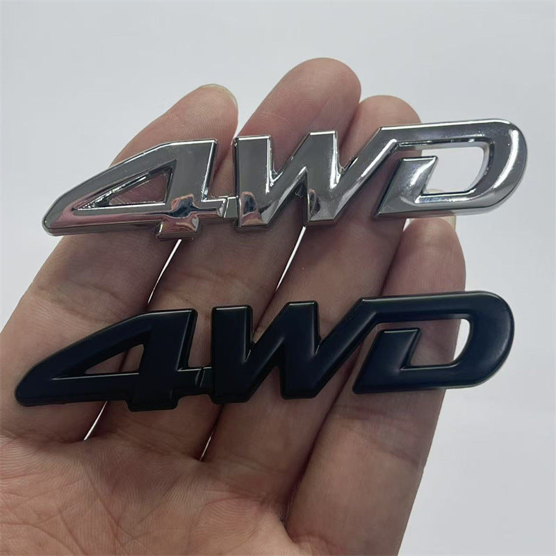 Suitable for decorative stickers RAV4 4WD car logo word label tail label RAV4 upgraded car sticker 4wd body sticker car logo