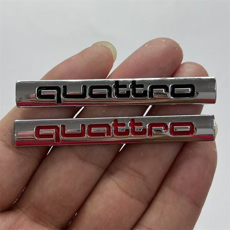 Quattro labeling, suitable for Audi A4LA3A5A7A6LQ3Q5Q7 logo, 4WD tail modification label