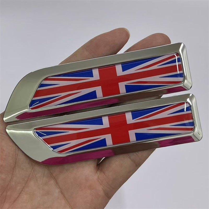 Applicable to automobiles UK Germany France USA Italy China, metal modified fender labeling, side labeling