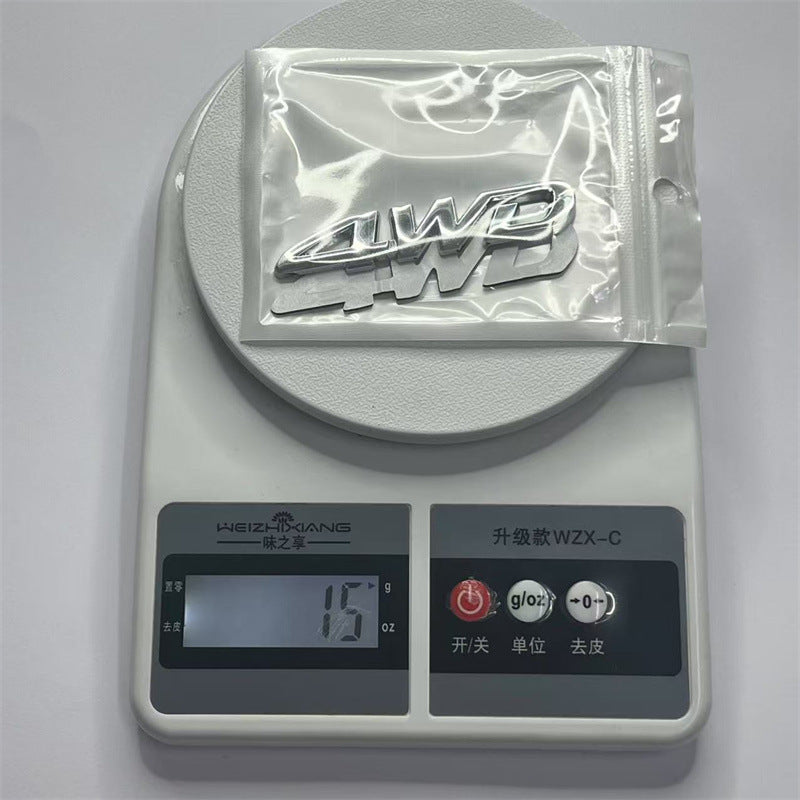 Suitable for decorative stickers RAV4 4WD car logo word label tail label RAV4 upgraded car sticker 4wd body sticker car logo