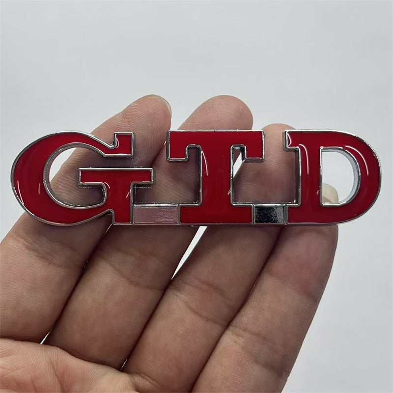 Suitable for Volkswagen POLO Golf 6 7 car logo side label GTI GTD tail label R car label modified metal label