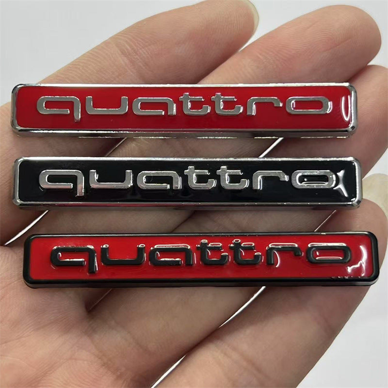 Suitable for Audi A4LQ5 Limited Edition Limited quattro metal logo interior tail label car sticker side label