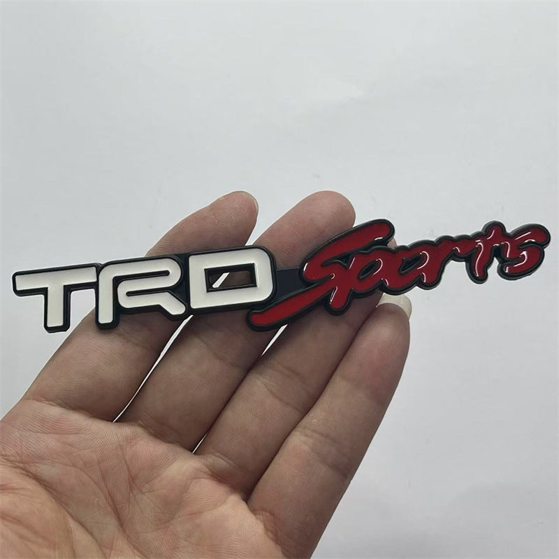 Auto metal car logo TRDsports label, fender car sticker TRDsports front logo modification, tail logo