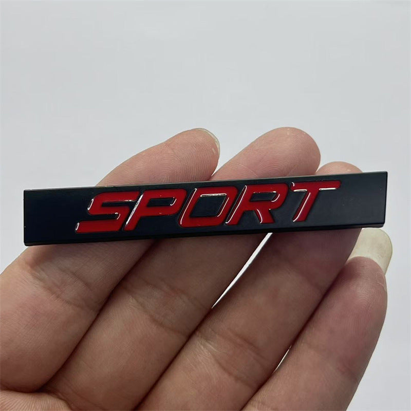 Auto metal SPORT car sticker, sports car logo, modified personalized car sticker 3D three-dimensional metal decorative car sticker