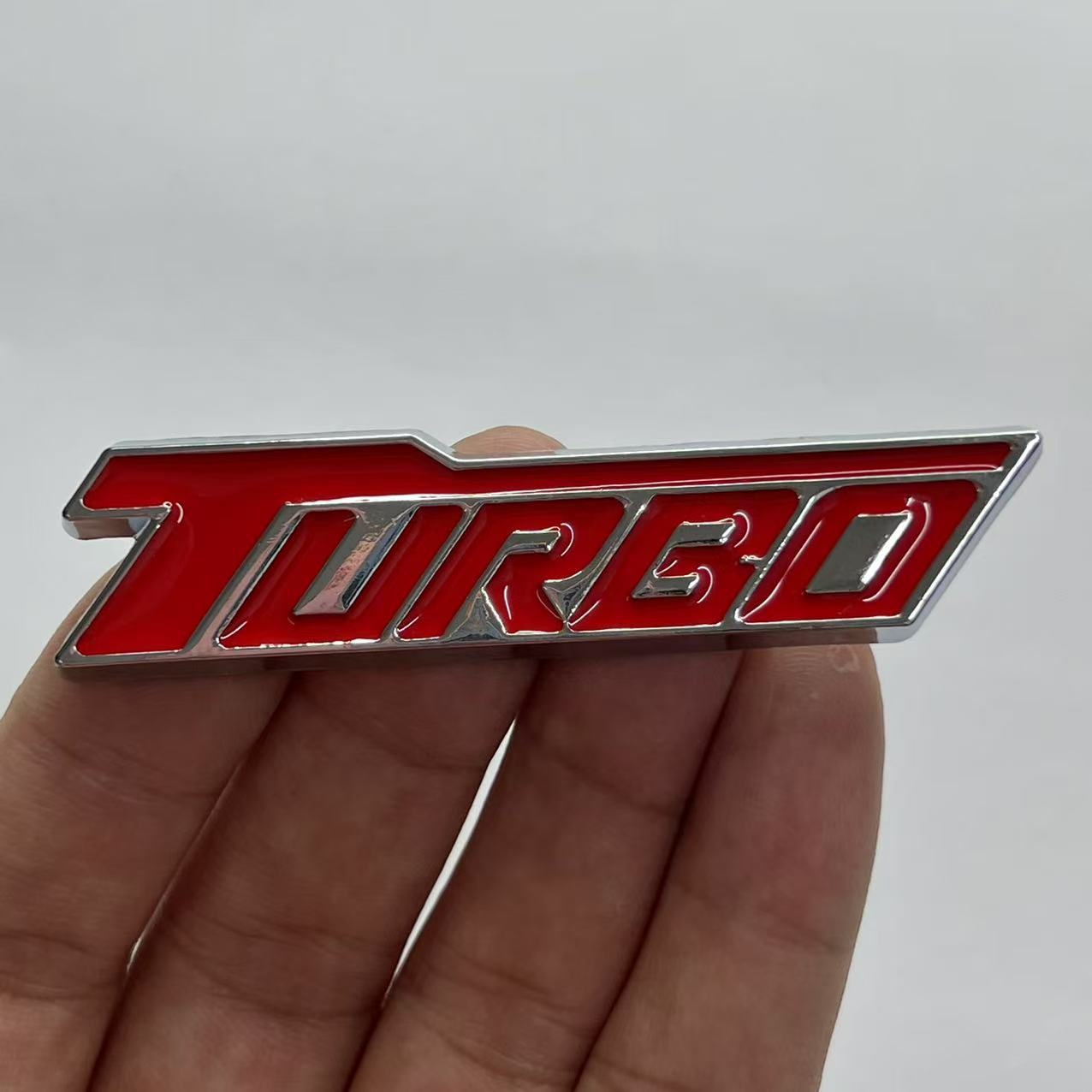 Car modification car logo turbocharged TURBO metal car sticker sports body sticker rear sticker side sticker decorative sticker