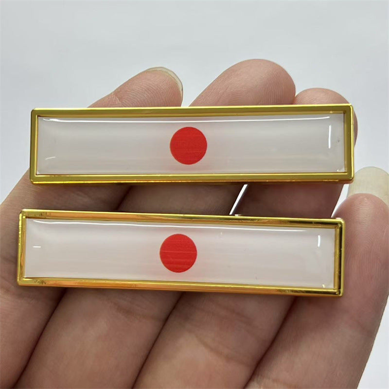 汽车金属日本叶子板车贴车标改装金属贴标 国旗迷你对装滴胶侧标