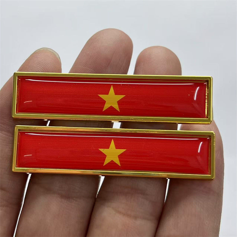 汽车金属车贴越南国旗车标 金属越南国旗叶子板车身贴 尾标 侧标